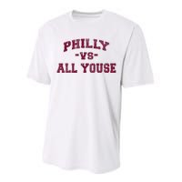 P.H.I.L.L.Y Vs All Youse Funny Retro Philadelphia Slang Performance Sprint T-Shirt