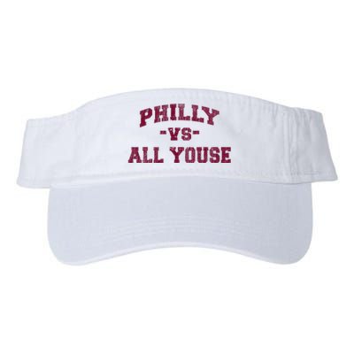 P.H.I.L.L.Y Vs All Youse Funny Retro Philadelphia Slang Valucap Bio-Washed Visor