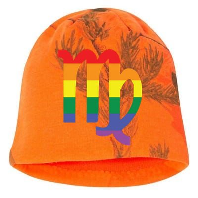 Proud Virgo Astrology LGBTQ Zodiac Sign Horoscope Design Kati - Camo Knit Beanie