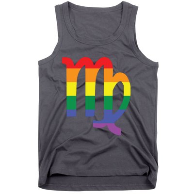 Proud Virgo Astrology LGBTQ Zodiac Sign Horoscope Design Tank Top