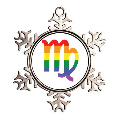 Proud Virgo Astrology LGBTQ Zodiac Sign Horoscope Design Metallic Star Ornament