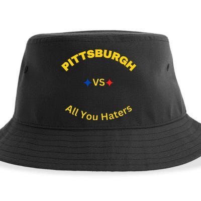 Pittsburgh Vs All You Haters Sustainable Bucket Hat