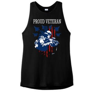 Proud Veteran Airstrike Combat Ladies PosiCharge Tri-Blend Wicking Tank