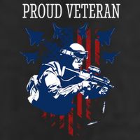 Proud Veteran Airstrike Combat 7 Panel Mesh Trucker Snapback Hat