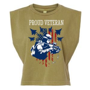 Proud Veteran Airstrike Combat Garment-Dyed Women's Muscle Tee