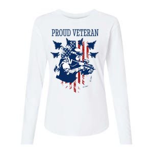 Proud Veteran Airstrike Combat Womens Cotton Relaxed Long Sleeve T-Shirt