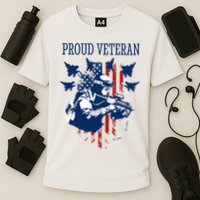 Proud Veteran Airstrike Combat Cooling Performance Crew T-Shirt
