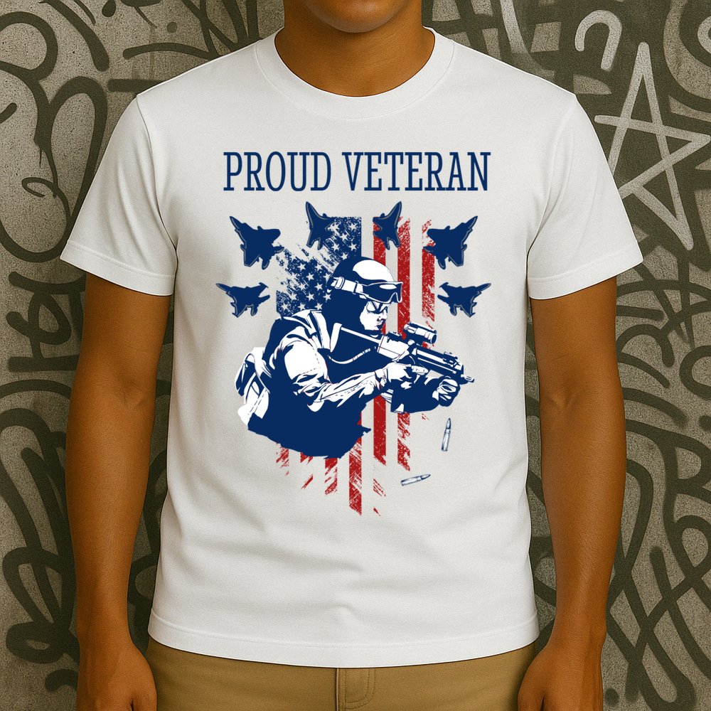 Proud Veteran Airstrike Combat T-Shirt