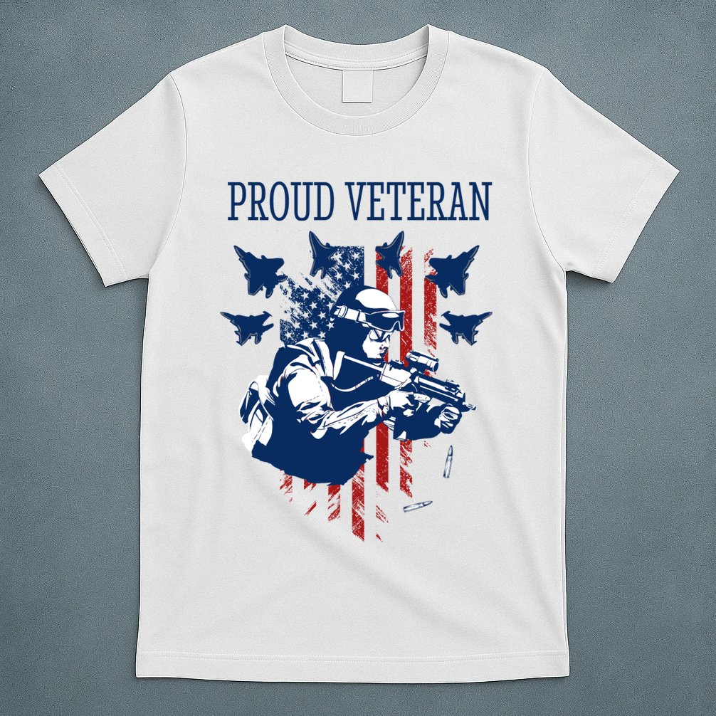 Proud Veteran Airstrike Combat T-Shirt