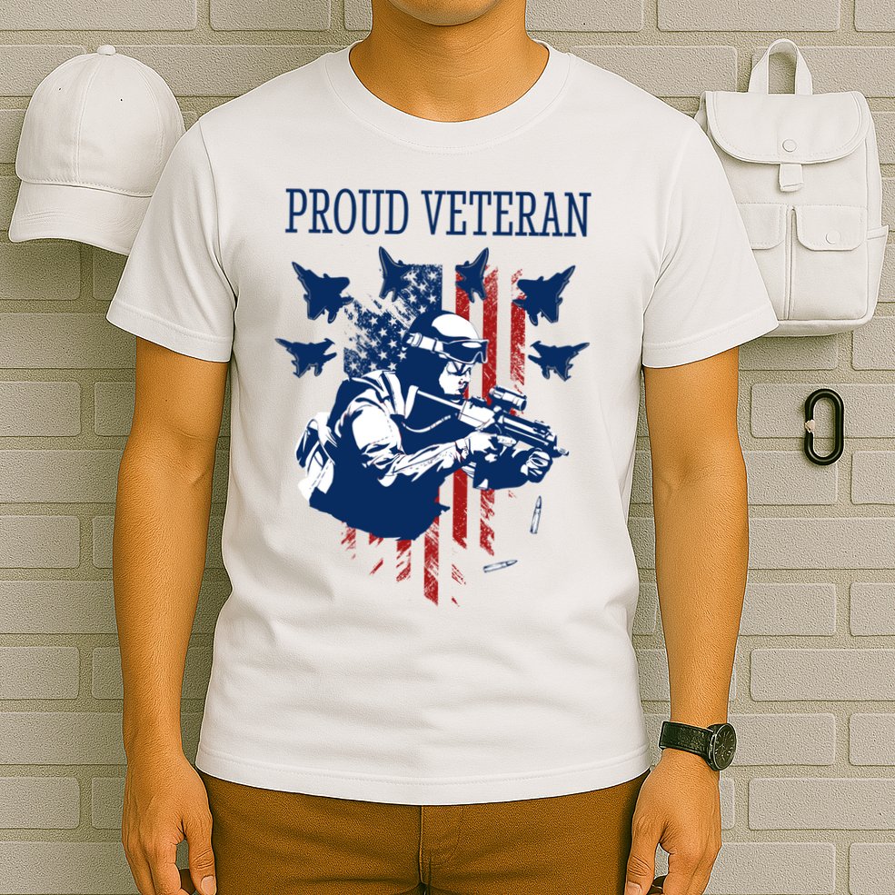 Proud Veteran Airstrike Combat T-Shirt