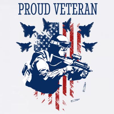 Proud Veteran Airstrike Combat T-Shirt