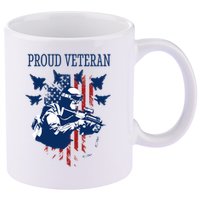 Proud Veteran Airstrike Combat 11oz C Handle Ceramic Mug