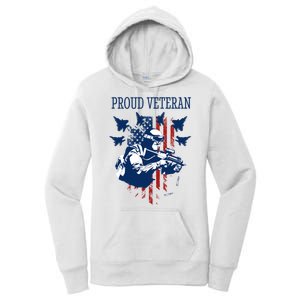 Proud Veteran Airstrike Combat Women's Pullover Hoodie