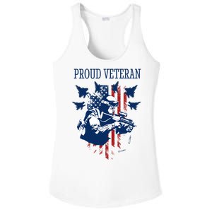 Proud Veteran Airstrike Combat Ladies PosiCharge Competitor Racerback Tank