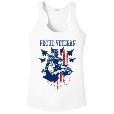 Proud Veteran Airstrike Combat Ladies PosiCharge Competitor Racerback Tank