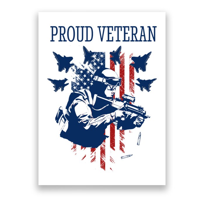 Proud Veteran Airstrike Combat Poster