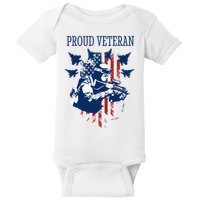 Proud Veteran Airstrike Combat Baby Bodysuit