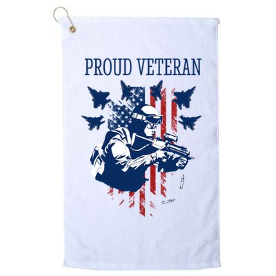 Proud Veteran Airstrike Combat Golf Towel
