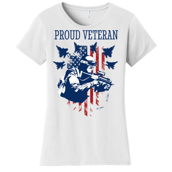 Proud Veteran Airstrike Combat Women's T-Shirt