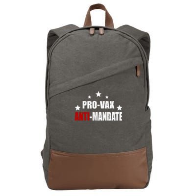 Pro Vax Anti Mandate Cotton Canvas Backpack