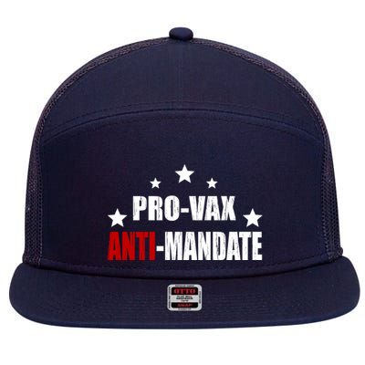 Pro Vax Anti Mandate 7 Panel Mesh Trucker Snapback Hat
