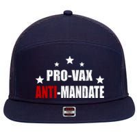 Pro Vax Anti Mandate 7 Panel Mesh Trucker Snapback Hat