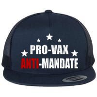 Pro Vax Anti Mandate Flat Bill Trucker Hat