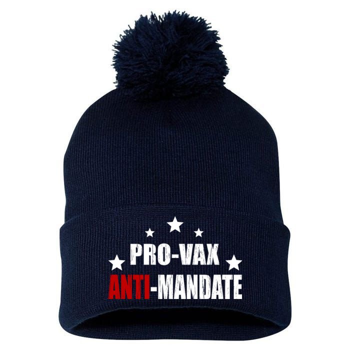 Pro Vax Anti Mandate Pom Pom 12in Knit Beanie