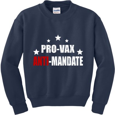 Pro Vax Anti Mandate Kids Sweatshirt