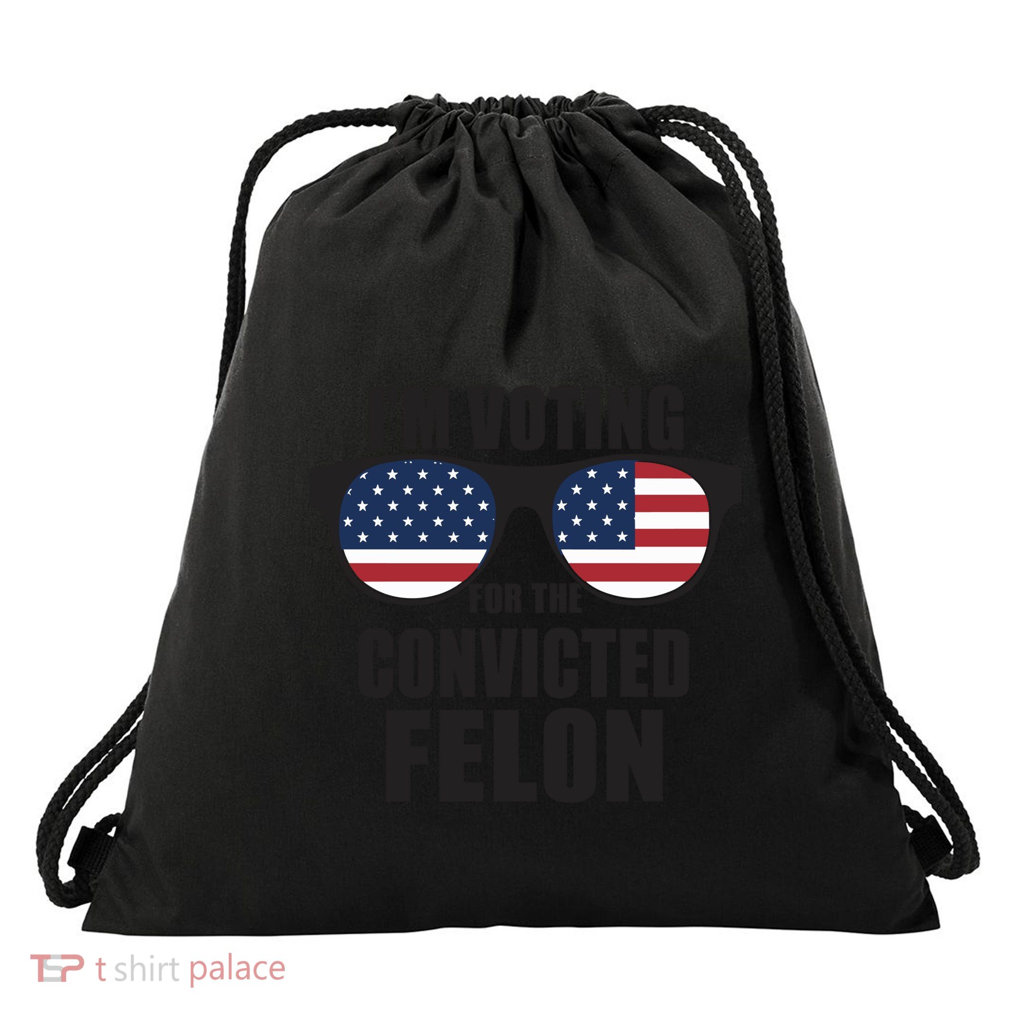 Patriotic Voting Advocate Graphic Drawstring Bag