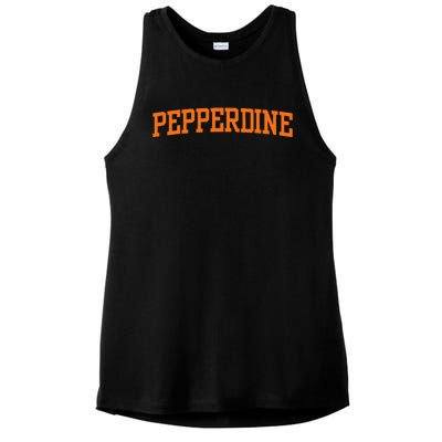 Pepperdine Vintage Arch University Ladies PosiCharge Tri-Blend Wicking Tank