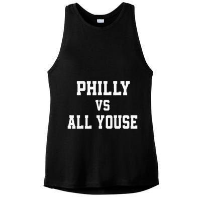 P.H.I.L.Ly Vs All Youse Slang For Philadelphia Fan Ladies PosiCharge Tri-Blend Wicking Tank