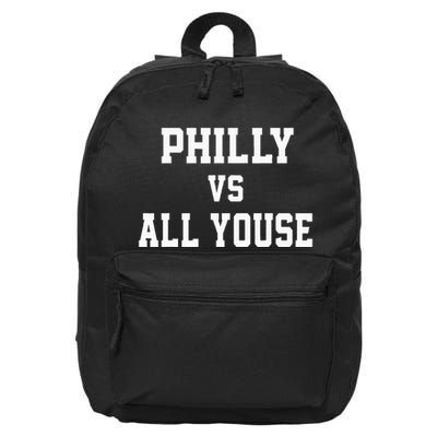 P.H.I.L.Ly Vs All Youse Slang For Philadelphia Fan 16 in Basic Backpack