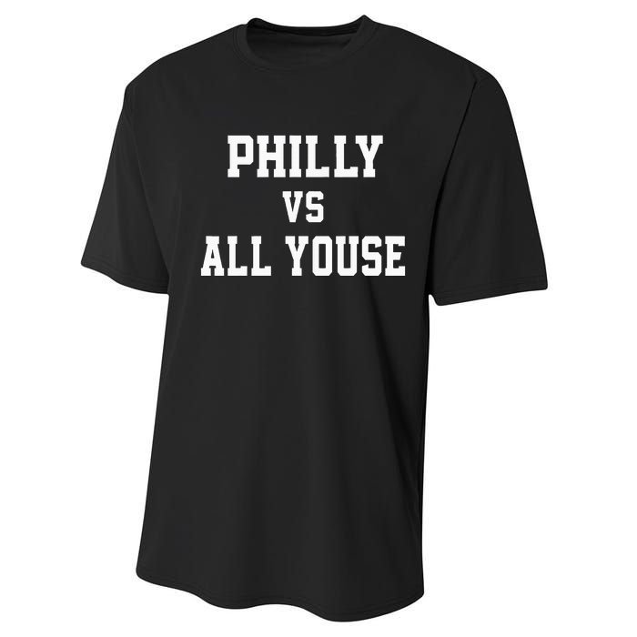 P.H.I.L.Ly Vs All Youse Slang For Philadelphia Fan Performance Sprint T-Shirt