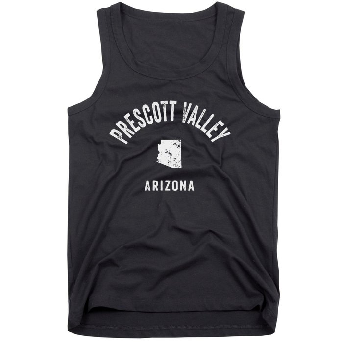 Prescott Valley Arizona Az Vintage 70s Athletic Sports Desig Tank Top