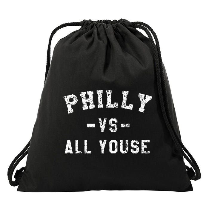 P.H.I.L.L.Y Vs All Youse Funny Philadelphia Slang Drawstring Bag