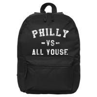 P.H.I.L.L.Y Vs All Youse Funny Philadelphia Slang 16 in Basic Backpack