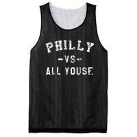 P.H.I.L.L.Y Vs All Youse Funny Philadelphia Slang Mesh Reversible Basketball Jersey Tank