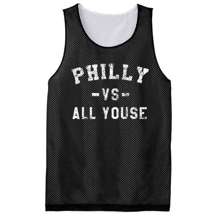 P.H.I.L.L.Y Vs All Youse Funny Philadelphia Slang Mesh Reversible Basketball Jersey Tank