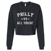 P.H.I.L.L.Y Vs All Youse Funny Philadelphia Slang Cropped Pullover Crew