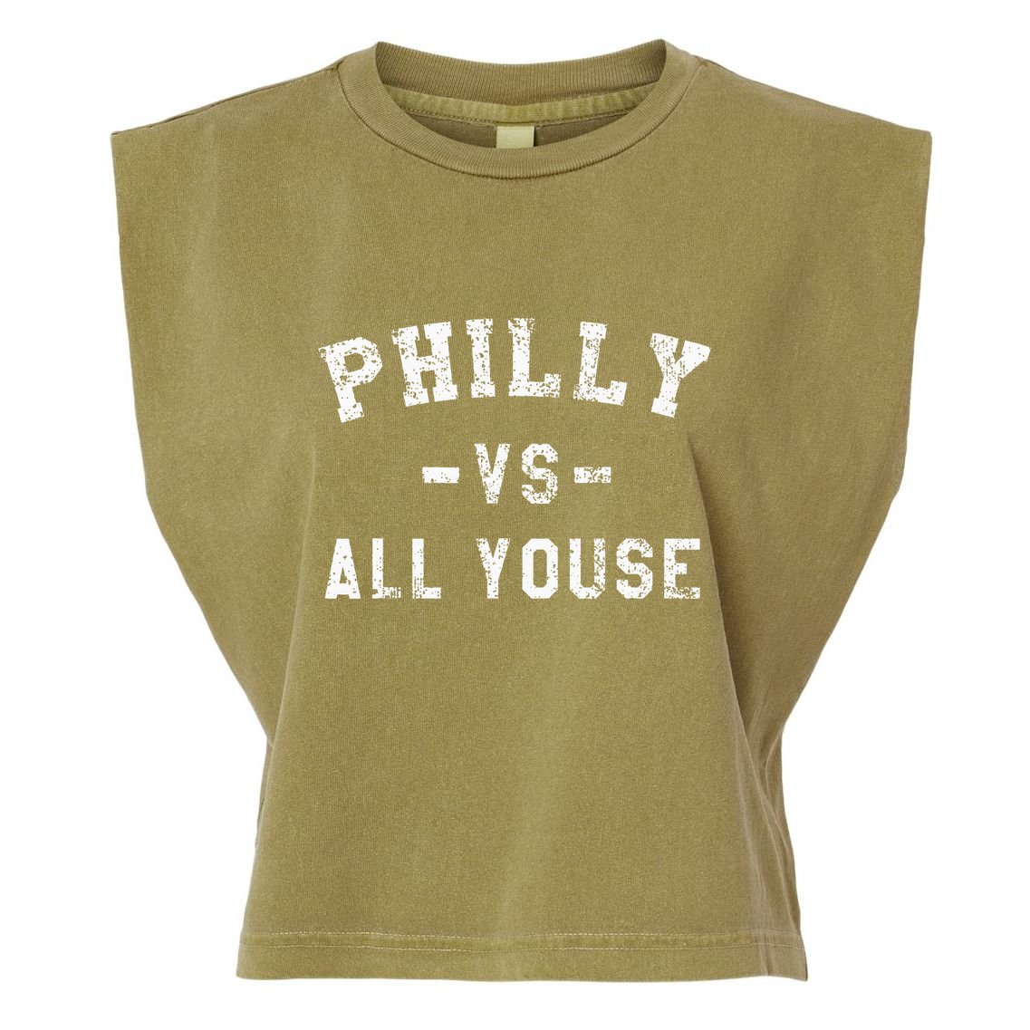 P.H.I.L.L.Y Vs All Youse Funny Philadelphia Slang Garment-Dyed Women's Muscle Tee