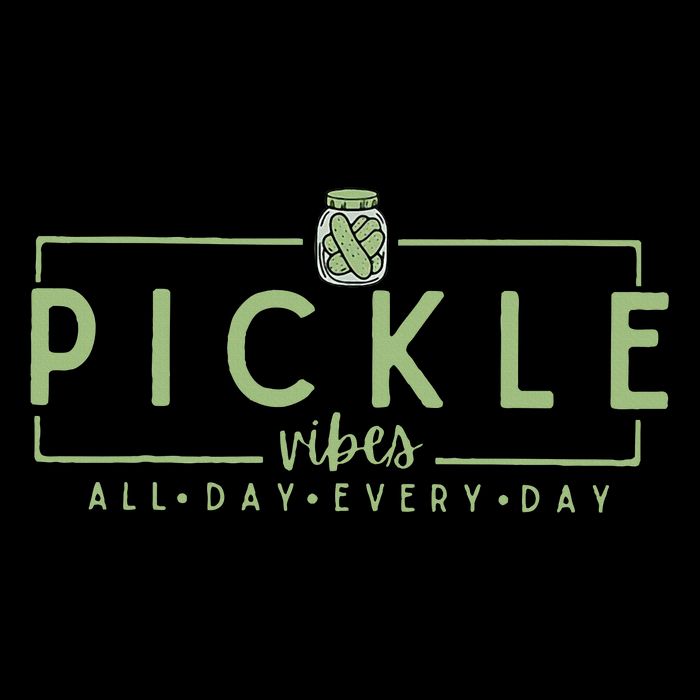 Pickle Vibes All Day Every Day Pickle Lovers Flat Bill Trucker Hat