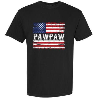 Pawpaw Vintage American Flag Patriotic Funny 4th Of July Garment-Dyed Heavyweight T-Shirt