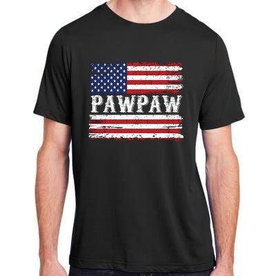 Pawpaw Vintage American Flag Patriotic Funny 4th Of July Adult ChromaSoft Performance T-Shirt