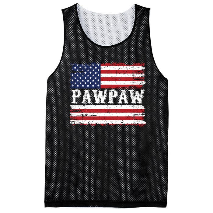 Pawpaw Vintage American Flag Patriotic Funny 4th Of July Mesh Reversible Basketball Jersey Tank