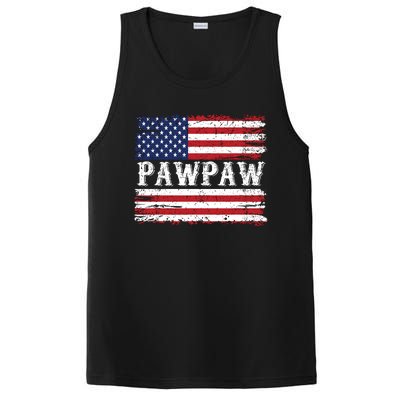 Pawpaw Vintage American Flag Patriotic Funny 4th Of July PosiCharge Competitor Tank