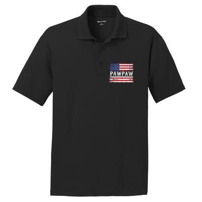 Pawpaw Vintage American Flag Patriotic Funny 4th Of July PosiCharge RacerMesh Polo