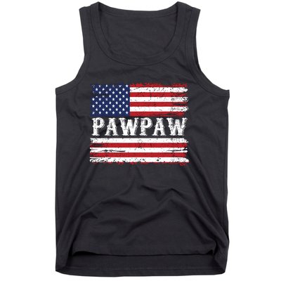 Pawpaw Vintage American Flag Patriotic Funny 4th Of July Tank Top