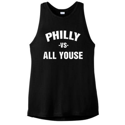 Philly Vs All Youse For Philadelphia Fan Ladies PosiCharge Tri-Blend Wicking Tank