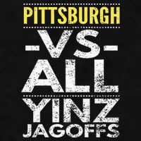 Pittsburgh Vs All Yinz Jagoffs Distressed Ladies PosiCharge Tri-Blend Wicking Tank